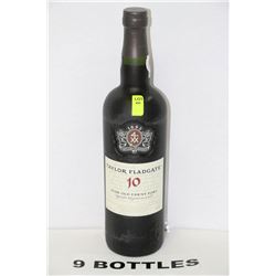 NINE 750 ML BOTTLES OF TAYLOR FLADGATE 10YR PORT