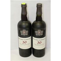 TWO 750 ML BOTTLES OF TAYLOR FLADGATE 30YR PORT