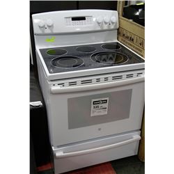 WHITE GE CERAMIC TOP CONVECTION OVEN