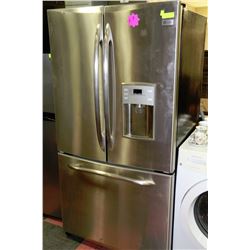 GE PROFILE BLACK & STAINLESS FRENCH DOOR FRIDGE