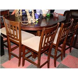 USED BAR TABLE WITH 6 STOOLS