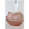 Image 1 : ESTATE PINK GLASS CAT ON NEST