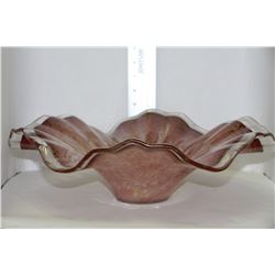 PINK ART GLASS BOWL