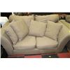 Image 2 : OLIVE GREEN FABRIC COUCH & LOVE SEAT