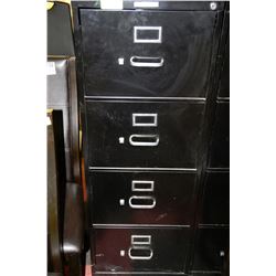 BLACK 4 DRAWER LEGAL SIZE FILING CABINET