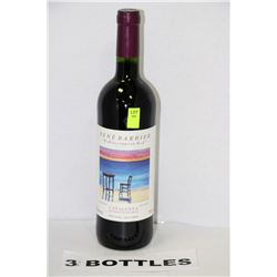 THREE 750 ML BOTTLES OF RENE BARBIER RED WINE