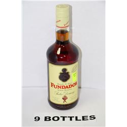 NINE 750ML BOTTLES OF FUNDADOR BRANDY 40%