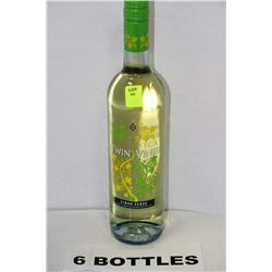 SIX 750 ML BOTTLES OF TWIN VINES WHITE WINE 10%