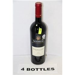 FOUR 750ML BOTTLES OF NEDERBURG 2011 SHIRAZ