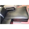 Image 2 : NEW BLACK LEATHER AND CHROME L-SHAPED SECTIONAL