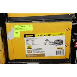 BOX OF DEWALT 3.25" COIL FRAMING NAILS-2700 PIECES