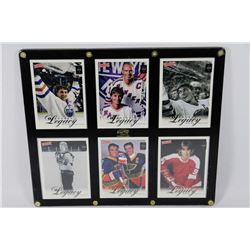 PLAQUE CASE WITH 6 COMMEMORATIVE WAYNE GRETZKY