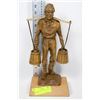 Image 1 : WOODEN CARVED MAN CARRYING BUCKETS