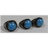 Image 1 : SET OF 3 TURQUOISE STONE RINGS