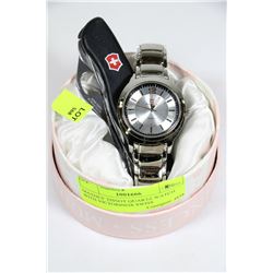 MATHEY TISSOT QUARTZ WATCH WITH VICTORINOX SWISS