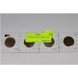 4-1911 KING GEORGE LARGE 1CENT