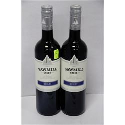 TWO 750 ML BOTTLES SAWMILL CREEK MERLOT RED WINE