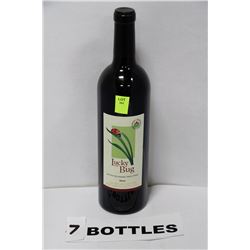 SEVEN 750 ML BOTTLES LUCKY BUG SHIRAZ 13%