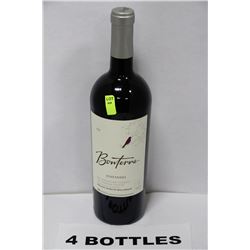 FOUR 750 ML BOTTLES BONTERRA ZINFANDEL ORGANIC