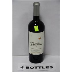 FOUR 750ML BOTTLES BONTERRA CABERNET SAUVIGNON
