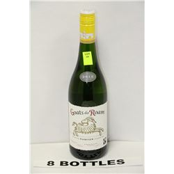 EIGHT 750 ML BOTTLES GOATS DO ROAM WINE WINE 13.5%