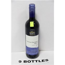 NINE 750 ML BOTTLES KWV CABERNET SAUVIGNON