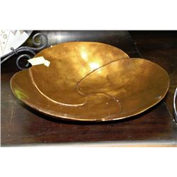 GOLD LEAF FRUIT PLATE CENTERPIECE