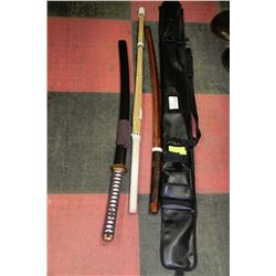 THREE SEYHUN SAMURAI PRACTICE SWORDS