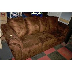BROWN MICROFIBRE SOFA