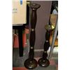 Image 1 : PAIR OF LARGE DECORATIVE WOODEN CANDLEHOLDERS