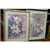 Image 1 : PAIR OF WATERCOLOUR STYLE FRAMED FLORAL PICTURES
