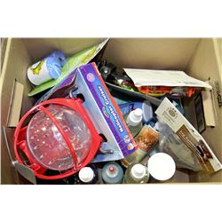 BOX OF MISC PET SUPPLIES INCLUDING CAT SHAMPOO,