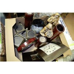 BOX OF COLLECTIBLE HOUSEHOLD ITEMS