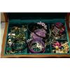 Image 1 : JEWELLERY BOX WITH ASSORTED COSTUME JEWELLERY
