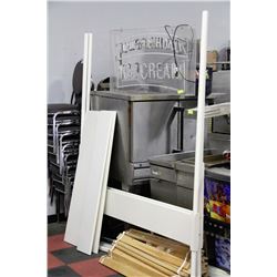 WHITE KING SIZE BEDFRAME