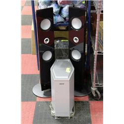 PAIR OF LG TOWER SPEAKERS & SONY SUBWOOFER