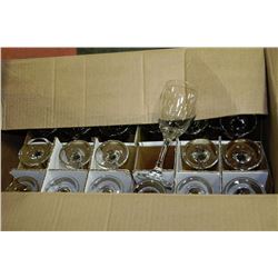 BOX OF 24 WINE GLASSES