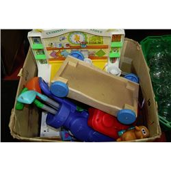 LARGE BOX OF VINTAGE CHILDRENS TOYS