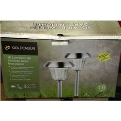 GOLDENSUN 16 STAINLESS STEEL SOLAR LIGHTS