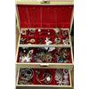Image 1 : CLASSIC COSTUME JEWELLERY BOX WITH CONTENTS