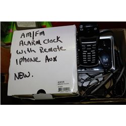 5.8GHZ CORDLESS PHONE SET & AM/FM ALARM CLOCK WITH