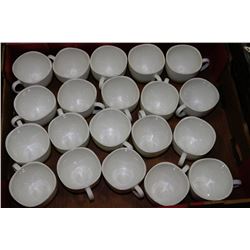 FLAT OF BONE CHINA COFFEE MUGS