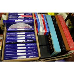 BOX OF MISC. RECORDING TAPES, METAL REELS, AND