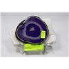 Image 1 : THICK SLICE OF PURPLE AGATE WITH STAND