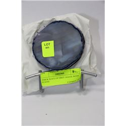 THICK SLICE OF GREY AGATE WITH STAND