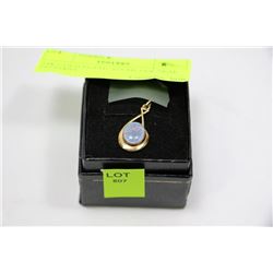 14K GOLD PLATE .925 SILVER OPAL PENDANT