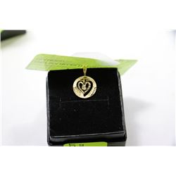 10KT SOLID GOLD PENDANT WITH DIAMOND
