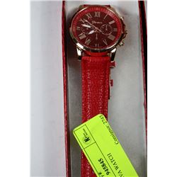 RED GENEVA WATCH