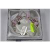 Image 1 : SILVER PINK GLASS CHARMS BRACELET