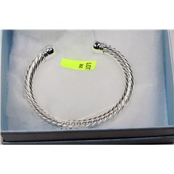 HEAVY SILVER TWISTED BRACELET